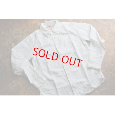 画像1: UESウエス人気のホワイトシャンブレーワークシャツ