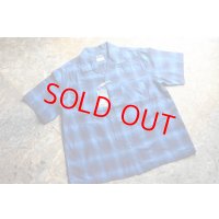 Colimbo インディゴ糸50sオンブレチェックオープンカラーシャツ「OPEN COLLAR SHIRT」