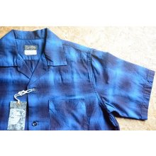 他の写真2: Colimbo インディゴ糸50sオンブレチェックオープンカラーシャツ「OPEN COLLAR SHIRT」