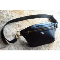 池之端銀革店 Crampイタリアンレザー×オイルレザーポケットバッグ
