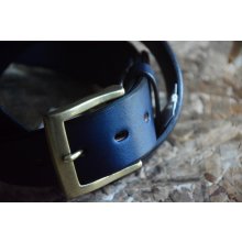 他の写真1: SAMURAI JEANS 国産栃木藍染レザーベルト「indigo-dyed belt」