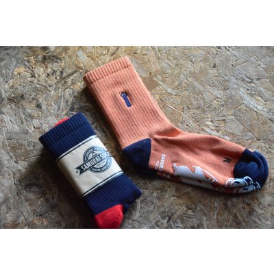 画像1: SAMURAI JEANS 刺繍クルーソックス