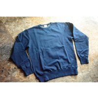 柿渋染めインディゴスウェットトレーナー４本針フラットシーマ