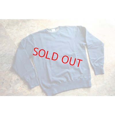 画像1: 柿渋染めインディゴスウェットトレーナー４本針フラットシーマ