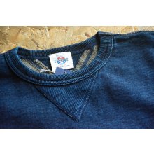 他の写真2: 柿渋染めインディゴスウェットトレーナー4本針フラットシーマ