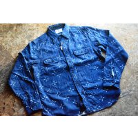 サムライジーンズ 業平菱金魚柄ジャガードワークシャツ