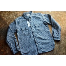 他の写真1: サムライジーンズ チーズ染色糸インディゴヘビーネルワークシャツ