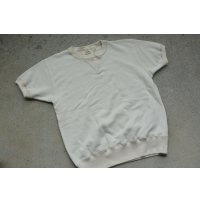 Two Moon 吊り編み両Vガゼット半袖スウェットシャツ「Double V-gusset」