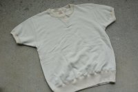 Two Moon 吊り編み両Vガゼット半袖スウェットシャツ「Double V-gusset」
