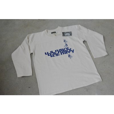 画像1: COLIMBO ヨンカーズフットボールTシャツ「U.S.NAVY STACK LOGO」柄