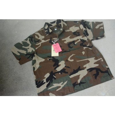 画像1: Colimbo モデストオープンカラーリネンシャツ「Heavy Weight Linen WOODLAND CAMO」