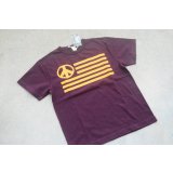 COLIMBO ノーウォークコットンプリントTシャツ「PEACE FLAG」柄