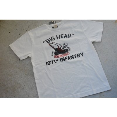 画像1: COLIMBO ノーウォークコットンプリントTシャツ「BIG HEAD RAKKASANS」柄