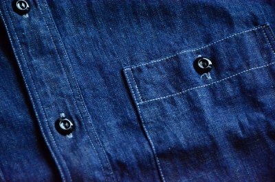 画像2: フルカウント秋冬Denim Work Shirt