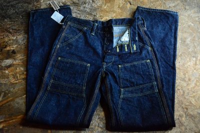 画像1: SAMURAIJEANSサムライ自動車倶楽部17ozダブルニーワークパンツ