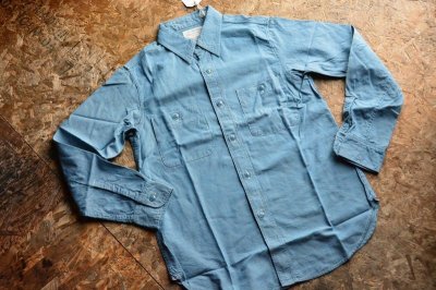 画像1: フルカウントベーシックシャンブレー長袖シャツ「BASIC CHAMBRAY SHIRTS」