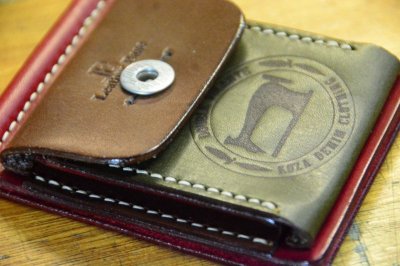 画像2: 沖縄ダブルボランチレザーマネークリップ(コインケース付き)「Money clip」