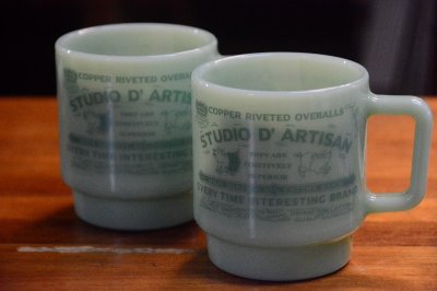 画像1: STUDIO D'ARTISAN2023SS オフィスに自宅に！Olde Milk-glassコラボレーションマグカップ