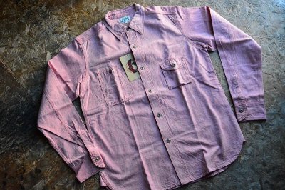 画像1: JELADOジェラード スモーカーレッドシャンブレーシャツ「Smoker Shirt」