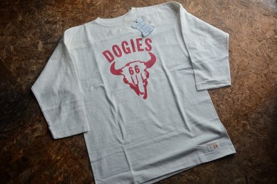 画像1: WAREHOUSEウエアハウス2024SS 7分袖フットボールT「DOGIES」柄