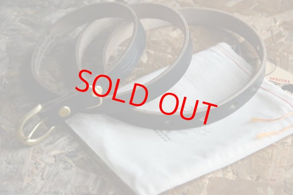 画像1: JELADO×BUTTONWORKS D-Buckle16mmクロムエクセルレザー「LeatherBelt」 (1)