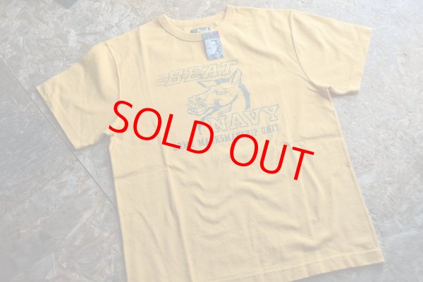 画像1: COLIMBO ノーウォークコットンプリントTシャツ「BEAT NAVY」柄 (1)