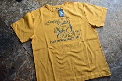 画像1: COLIMBO ノーウォークコットンプリントTシャツ「BEAT NAVY」柄