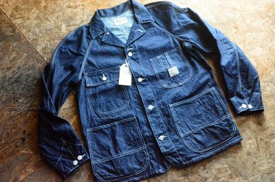 画像1: SAMURAIJEANS サムライコットン10ozセルビッチデニムカバーオール