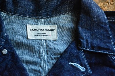 画像2: SAMURAIJEANS サムライコットン10ozセルビッチデニムカバーオール