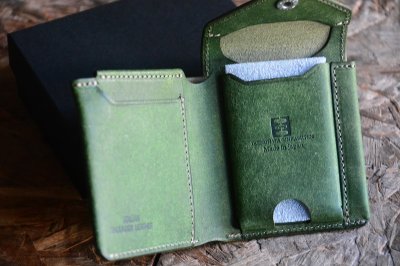 画像2: 池之端銀革店 ディーラー専売品!Cramp イタリアンヌバックレザー 「ギャルソンスリムウォレット」