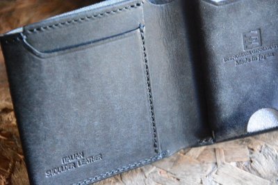 画像3: 池之端銀革店 ディーラー専売品!Cramp イタリアンヌバックレザー 「ギャルソンスリムウォレット」