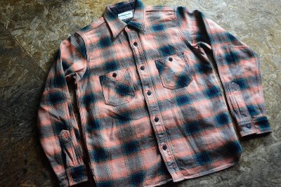 画像1: サムライジーンズ ロープインディゴヘビーネルワークシャツ