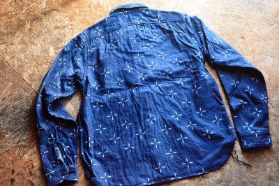 画像3: サムライジーンズ 業平菱金魚柄ジャガードワークシャツ