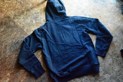 画像3: 柿渋染めインディゴスウェットパーカー