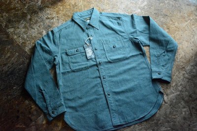 画像3: Colimbo 杢シャンブレービュートワークシャツ「Butte Work Shirt」