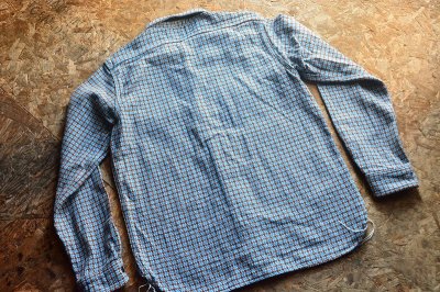 画像3: サムライジーンズ チーズ染色糸インディゴヘビーネルワークシャツ