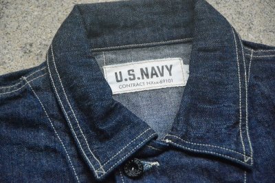 画像2: COLIMBO ネイバル12ozデニムワークジャケット N-3タイプ 「NAVAL WORK Jkt.WATKINS-JF」