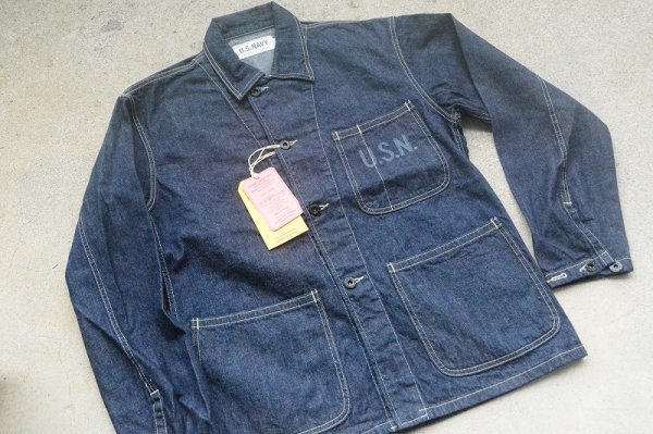 画像1: COLIMBO ネイバル12ozデニムワークジャケット N-3タイプ 「NAVAL WORK Jkt.WATKINS-JF」 (1)