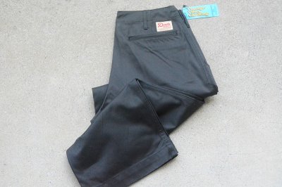 画像1: STRASSBURGER & CO限定生産チャコール色「Dads BBQ」T/C ルーズストレートチノトラウザー