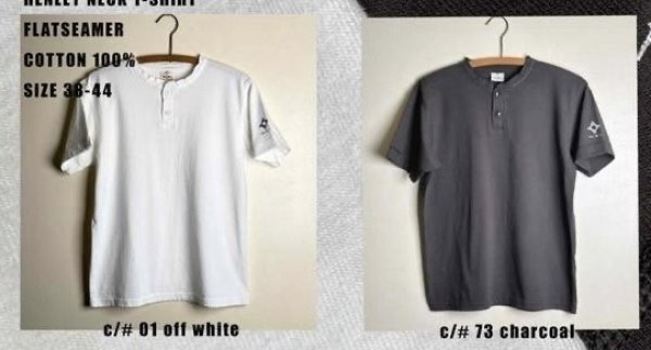 画像1: 29日着！Two Moonトゥームーン ラフィーヘンリーネックT「Rafi Henley neck」 (1)