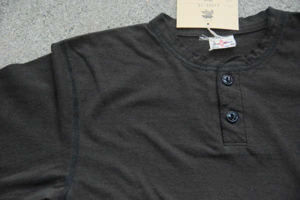 画像1: Two Moonトゥームーン ラフィー天竺ヘンリーネックT「Rafi Henley neck」 (1)