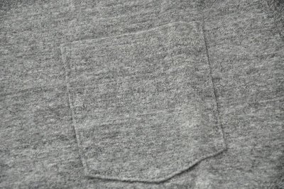 画像3: ストラスバーガー GRAVITEE吊り編み無地ポケットTシャツ（ヘザーグレー）
