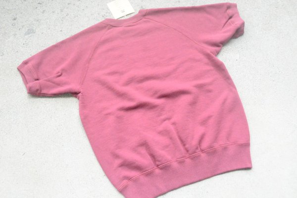 画像1: Two Moon 吊り編み半袖ラグランスウェットシャツ「Short Sleeve Sweatshirt」アズキ色 (1)