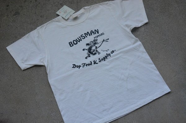 画像1: Two Moon ラフィ天竺丸胴ボディBOWMAN プリントT「RUNNING DOG」 (1)