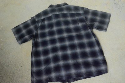 画像3: Colimbo モデストオープンカラー50sオンブレチェックシャツ「Modest Open Collar Shirt」