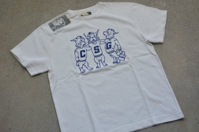 画像1: COLIMBO ノーウォークコットンプリントTシャツ「C.S.G.CLUB」柄