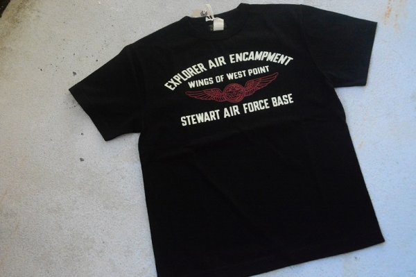 画像1: COLIMBO ノーウォークコットンプリントTシャツ「AIR FORCE WING EMBLEM」柄 (1)
