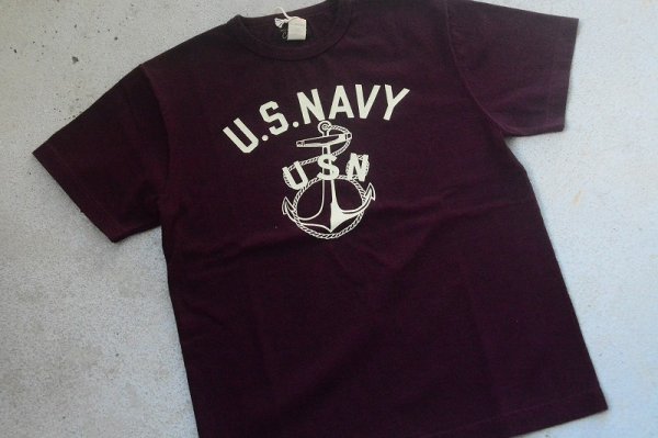 画像1: COLIMBO ノーウォークコットンプリントTシャツ「NAVAL ANCHOR」柄 (1)