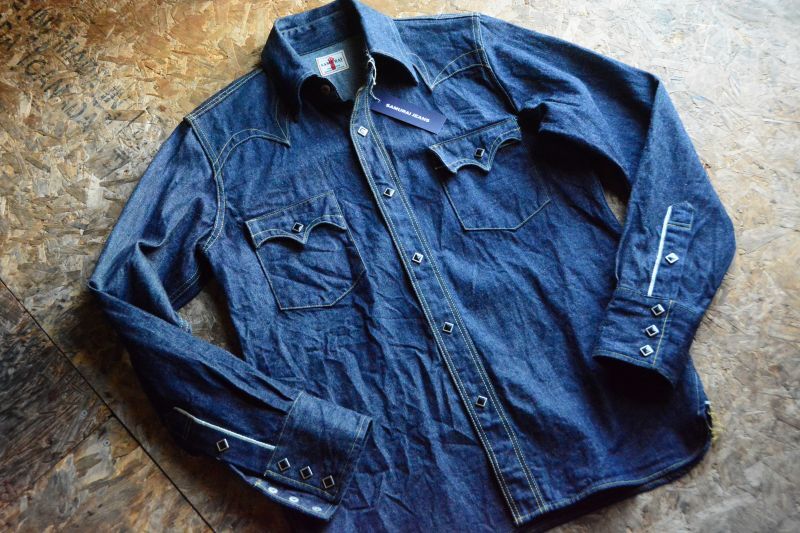 サムライジーンズシャツSAMURAIJEANSウエスタンデニムシャツカモメ